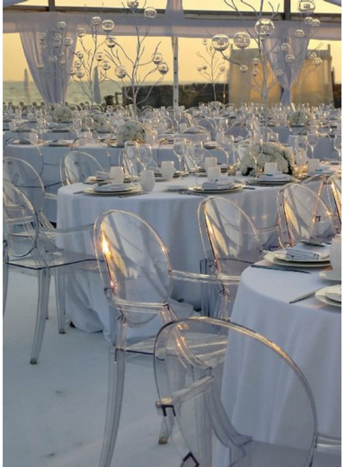 Louis Ghost armchair crystal clear set of 4 Kartell