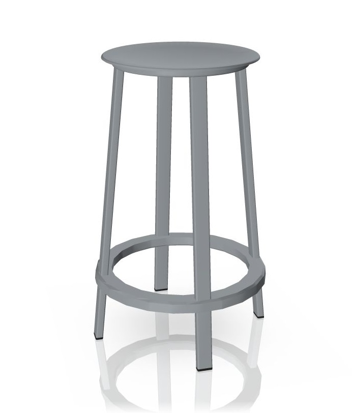 Revolver Bar Stool Bar stool HIGH 76 cm Steel SKY GREY Hay SINGLE PIECES