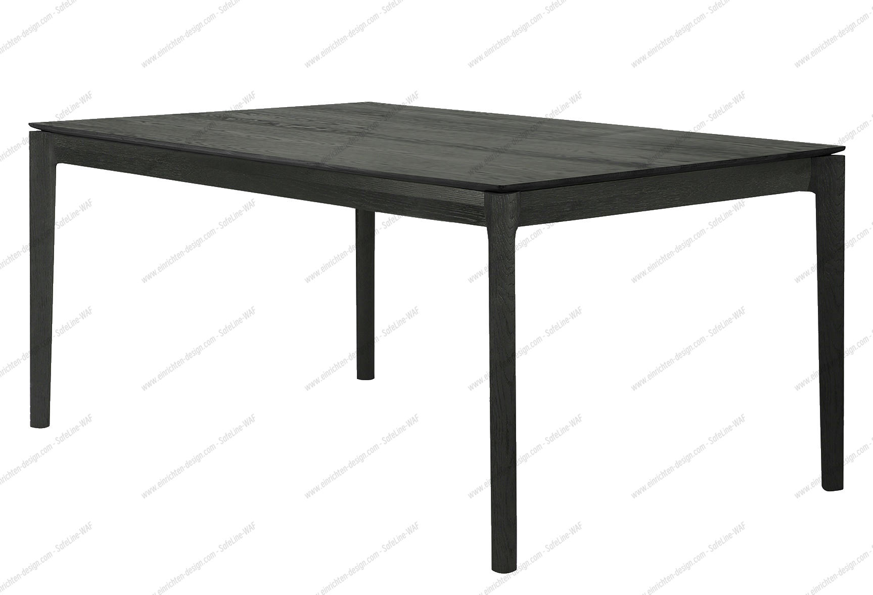 Bok extendable Table oak black - rectangular Ethnicraft