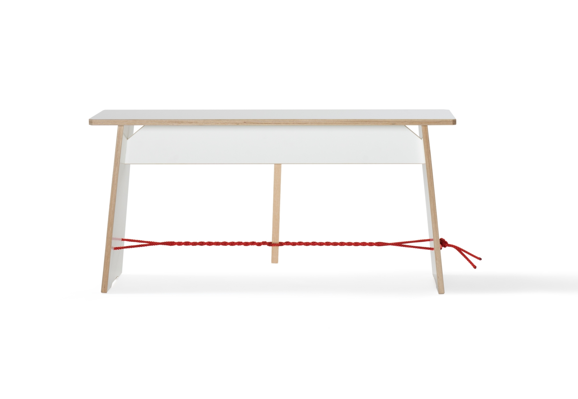 Langer Max bench 90 cm black rope red Nils Holger Moormann