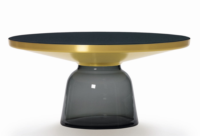 Bell Coffee Table Brass ClassiCon Quartz-grey