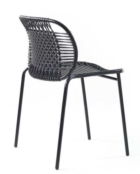 Cielo Stacking Chair Outdoor ames Black - Black