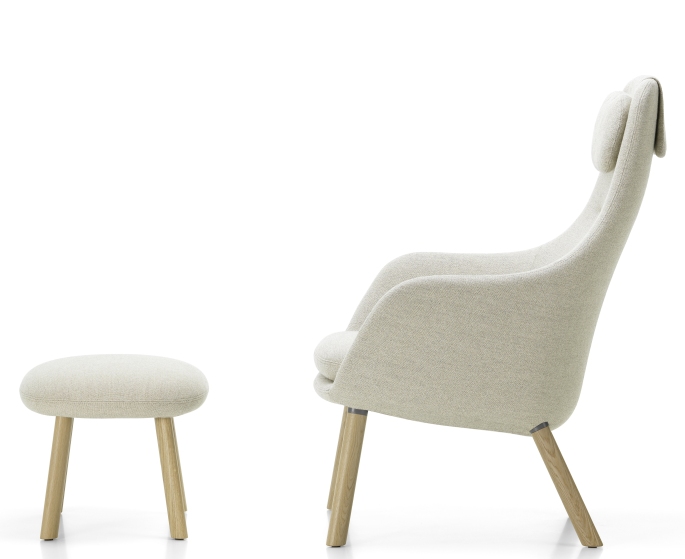 Hal Lounge Chair Armchair + Ottoman Seat Cushion loose Vitra  