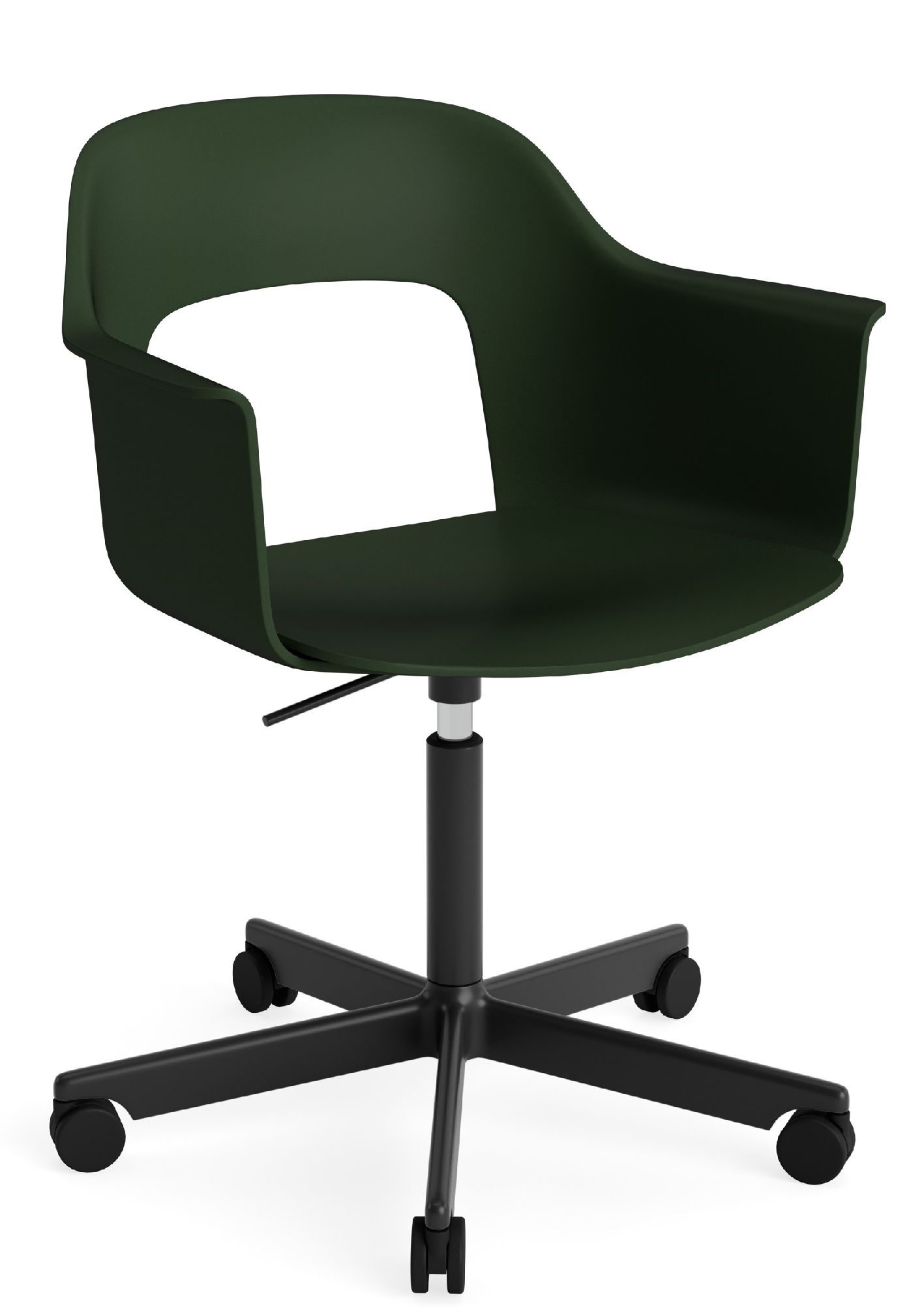 Layout Armchair 241 Armchair 5-star base swivel mechanism with gas spring Hay 