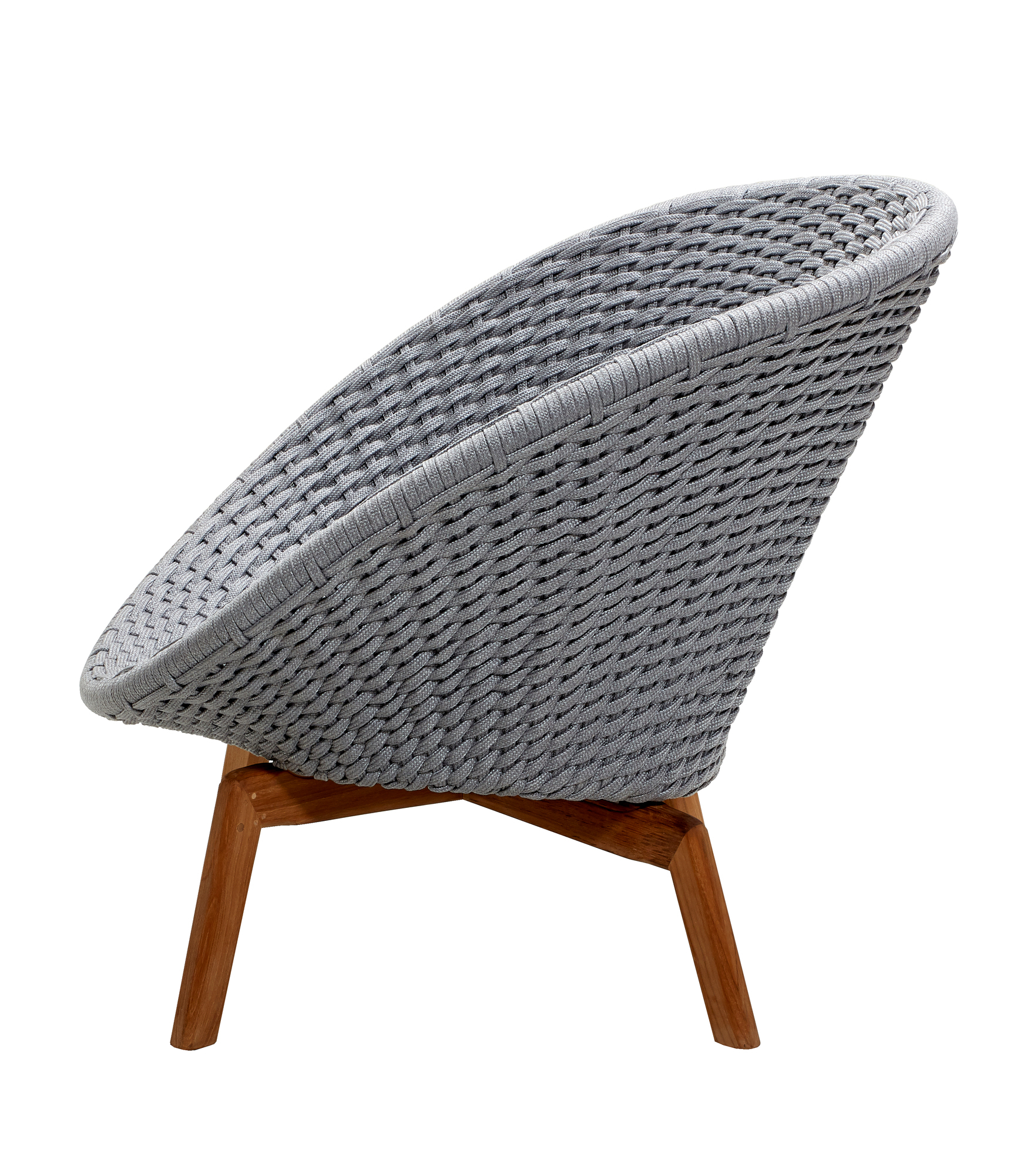 Peacock Outdoor Lounge Chair Rope Cane-Line light gray