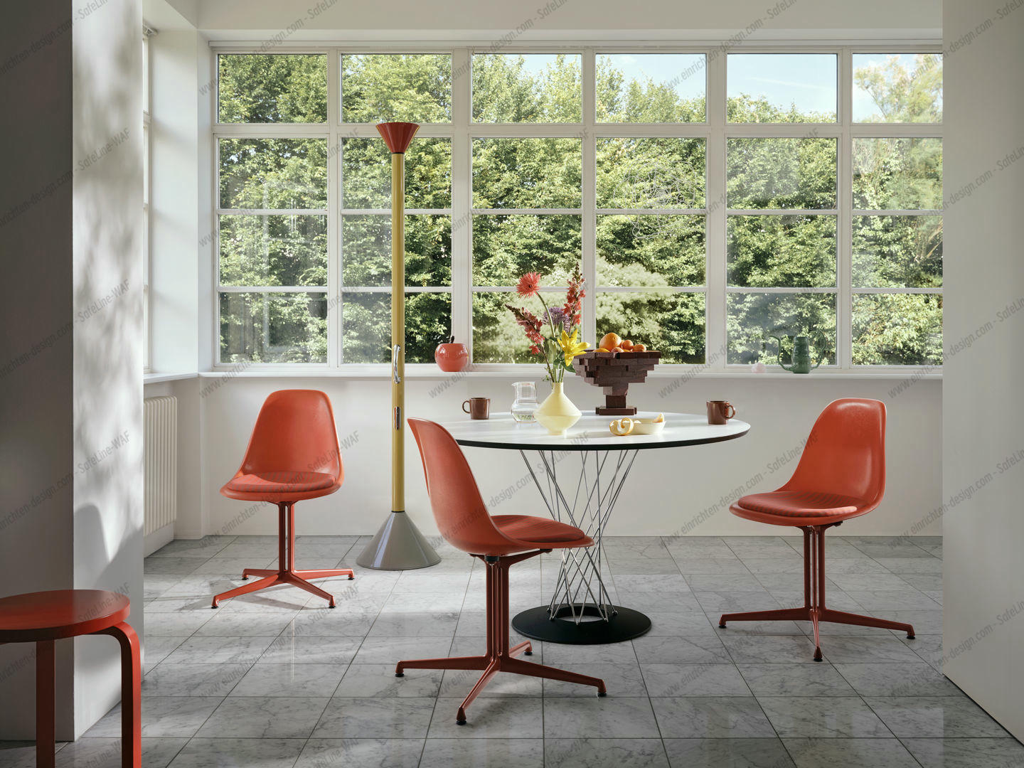 Eames Fibreglass Side Chair La Fonda Red Orange Vitra LIMITED EDITION 