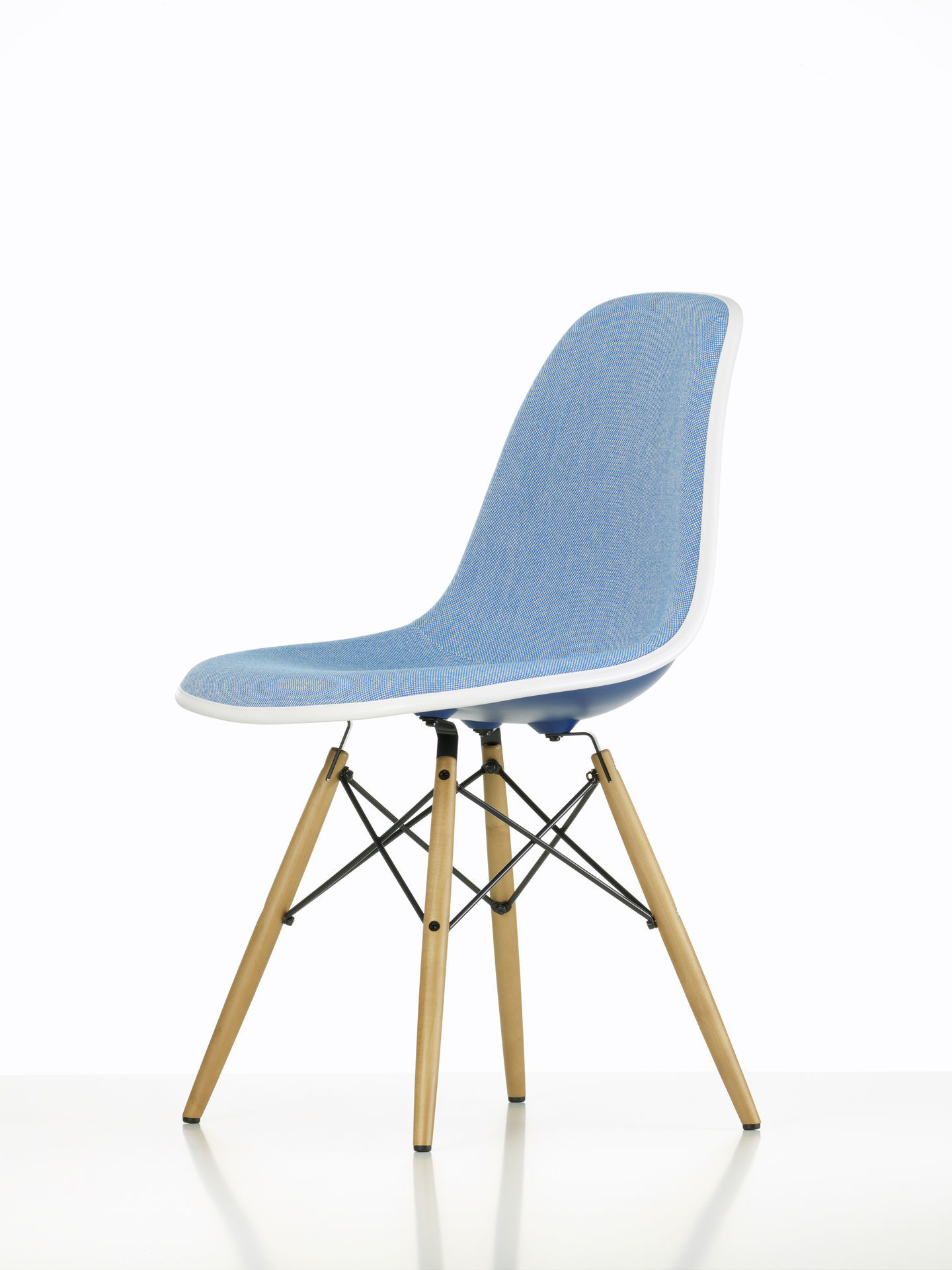 Eames Plastic Side Chair DSW Chair fully upholstered Vitra