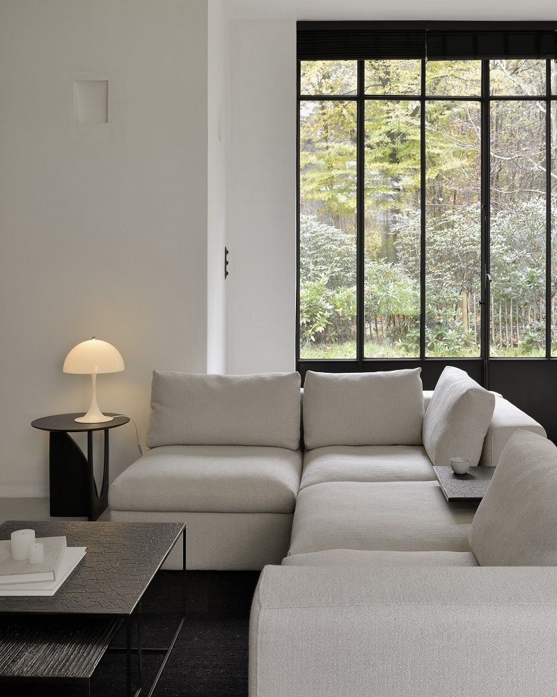 Mellow Sofa Off White Eco Fabric - left armrest Ethnicraft