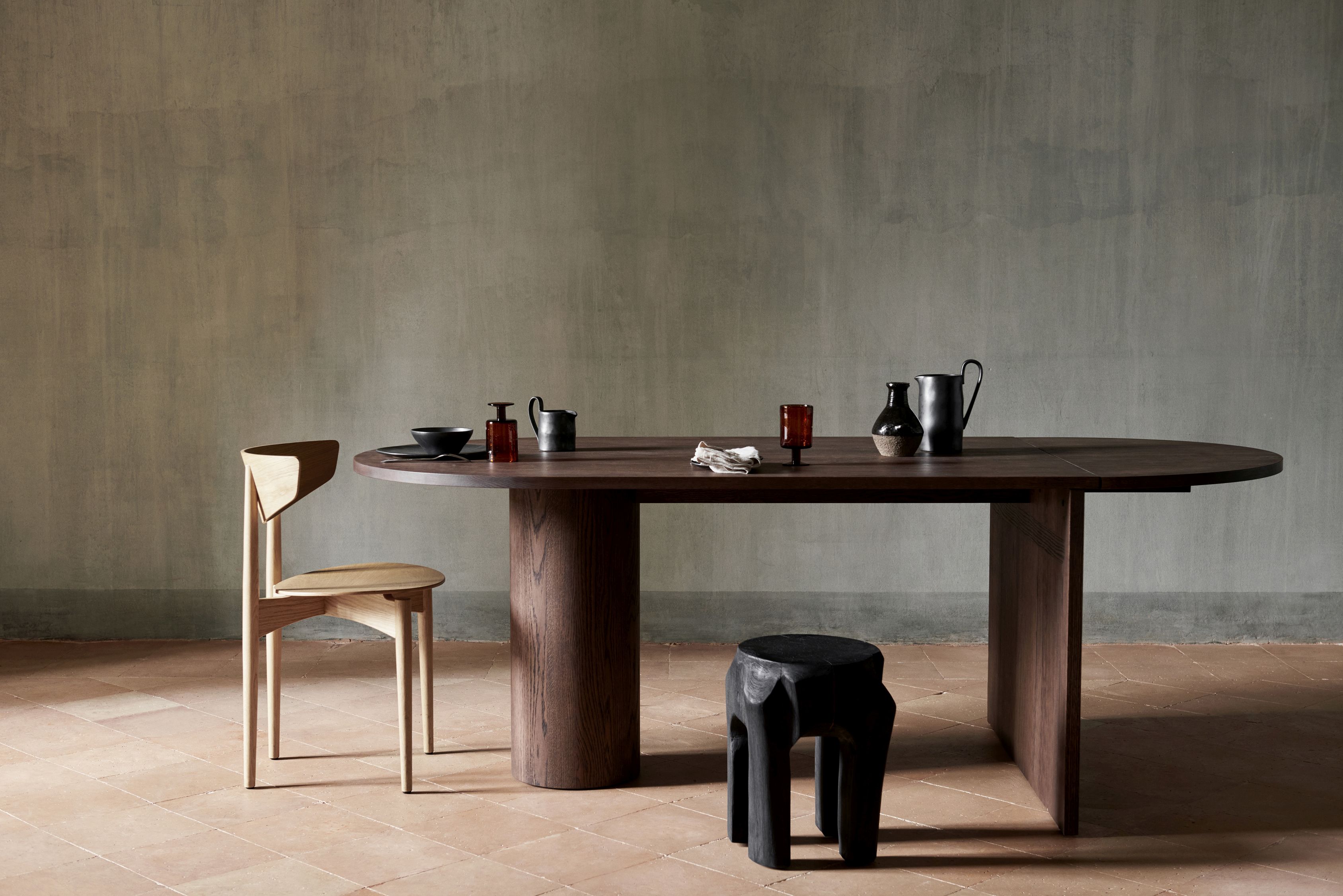Pylo Dining Table Dark Stained Oak Ferm Living