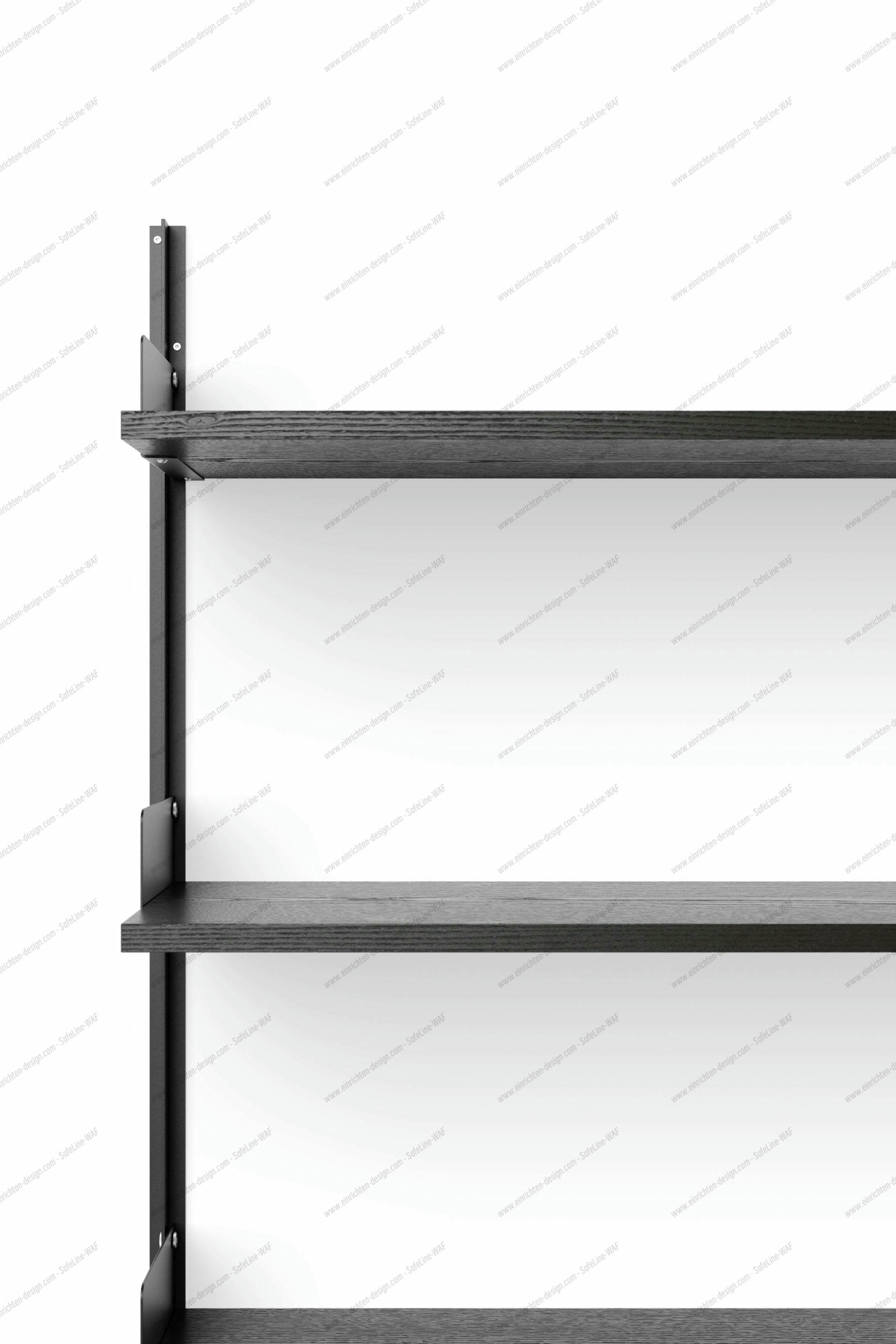 Library 1900 Wall Shelf Black Ash New Works