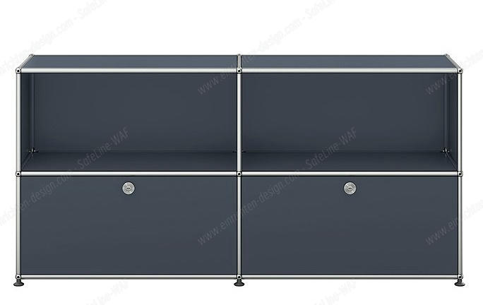 USM Haller Sideboard mit 2 Klappen – QUICK SHIP-anthrazitgrau