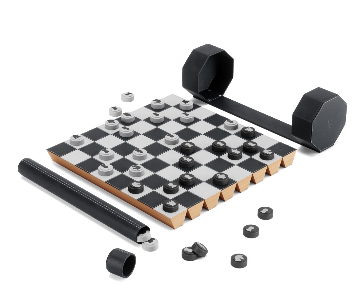 Rolz Chess / Checkers Ser Mobile Chess and Checkers Set Umbra SINGLE PIECES