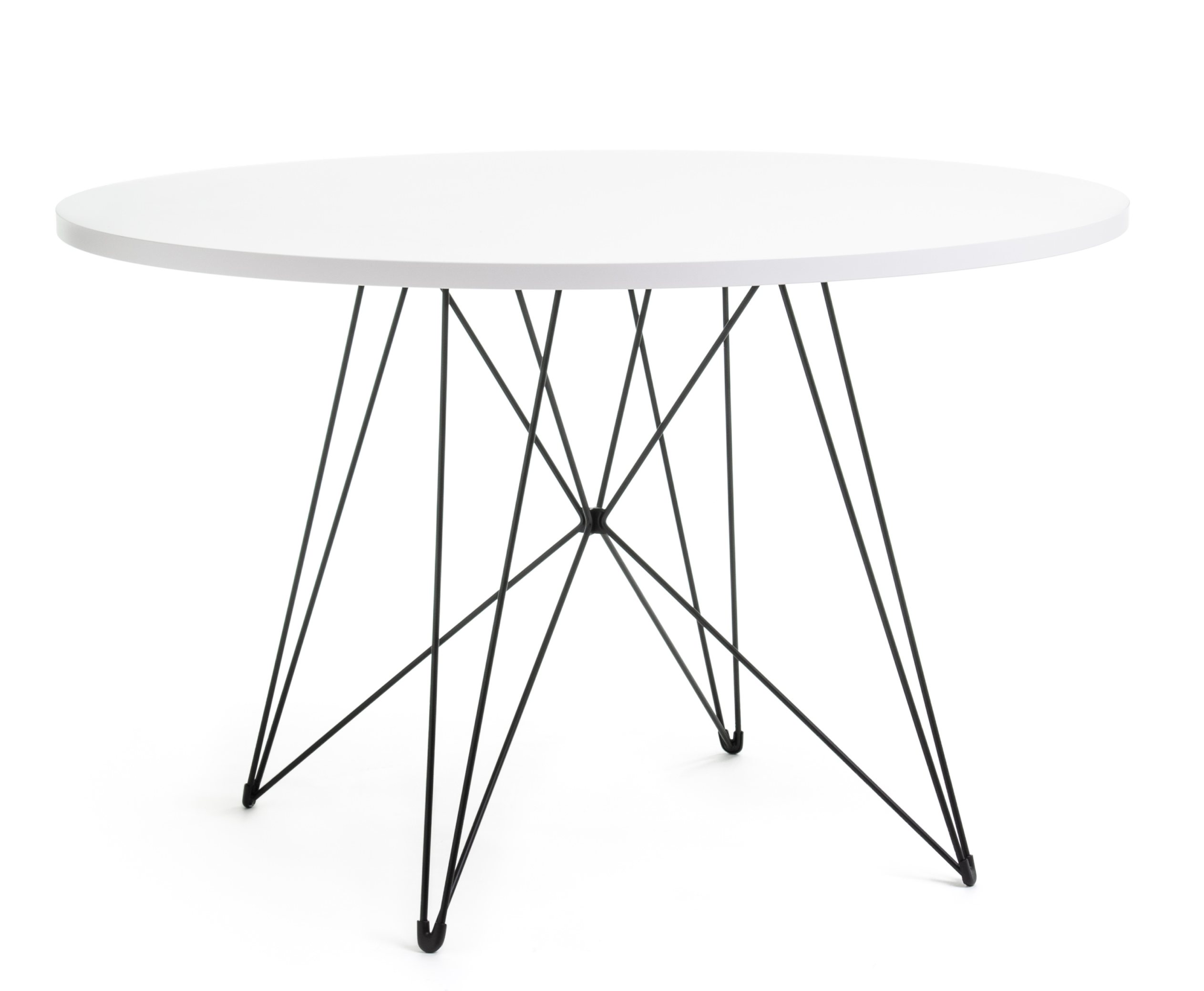 Tavolo XZ3 table round FRAME BLACK / PLATE MDF WHITE VARNISHED Magis MÄNGELEXEMPLAR