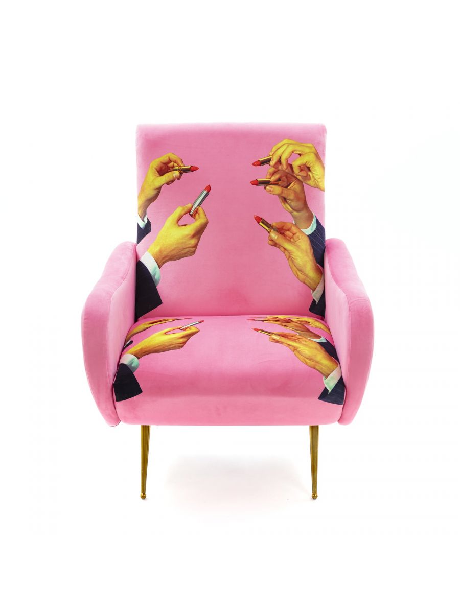 Toiletpaper armchair Lipsticks Pink Seletti Toiletpaper armchair Lipsticks Pink Seletti