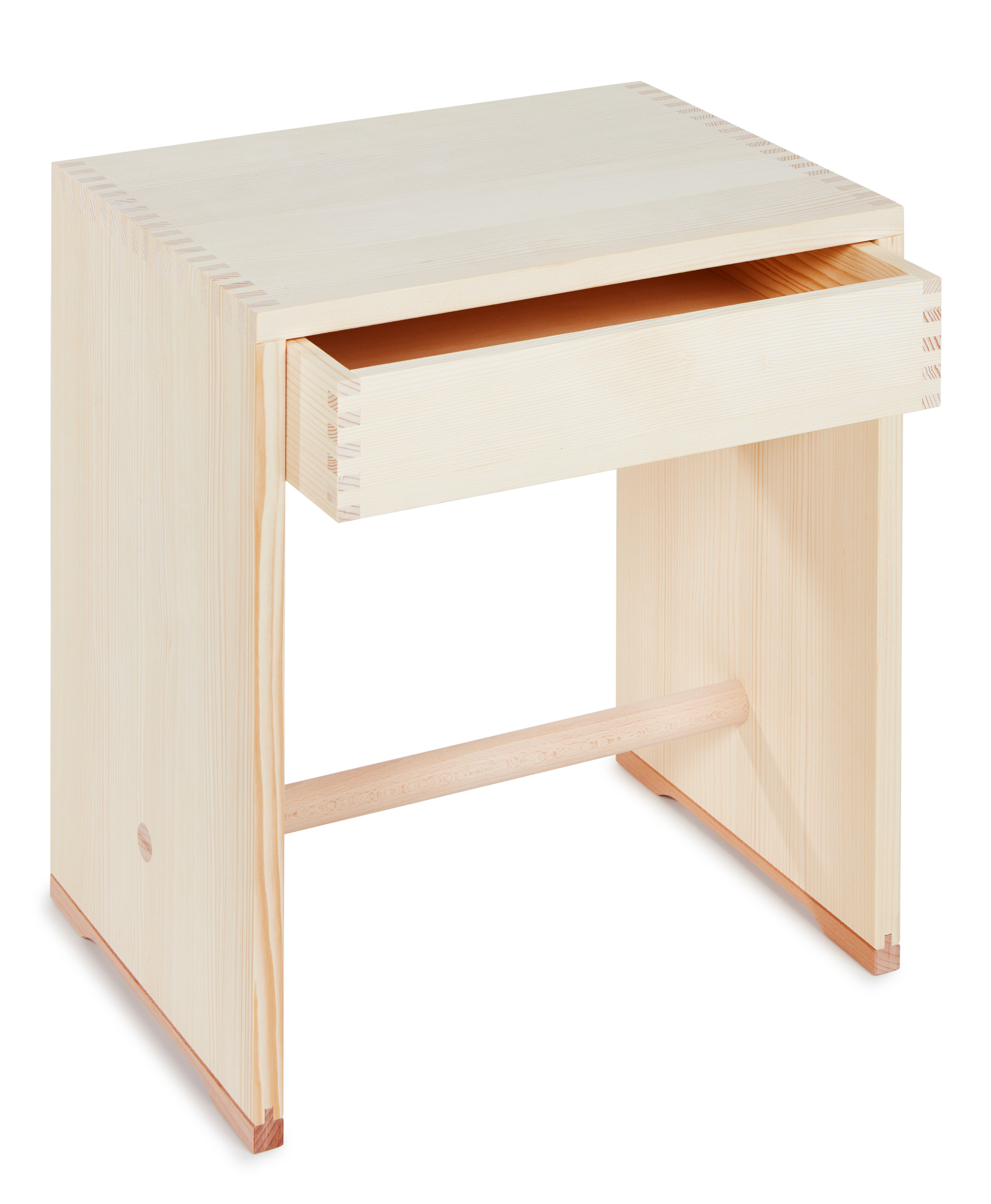 Ulmer Drawers Stool Natural wb form