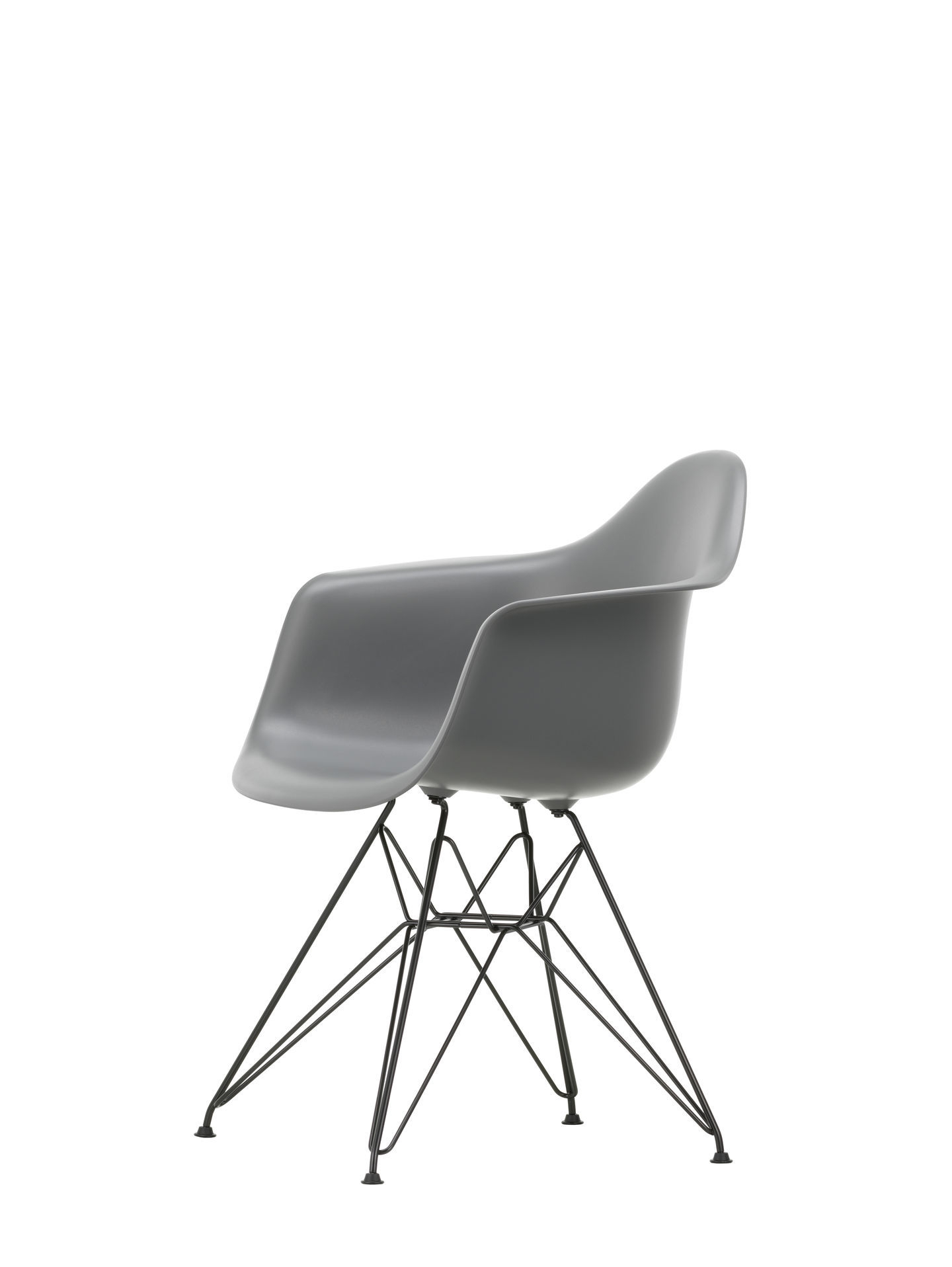 Eames Plastic Arm Chair DAR Chair Vitra Black - Sea blue