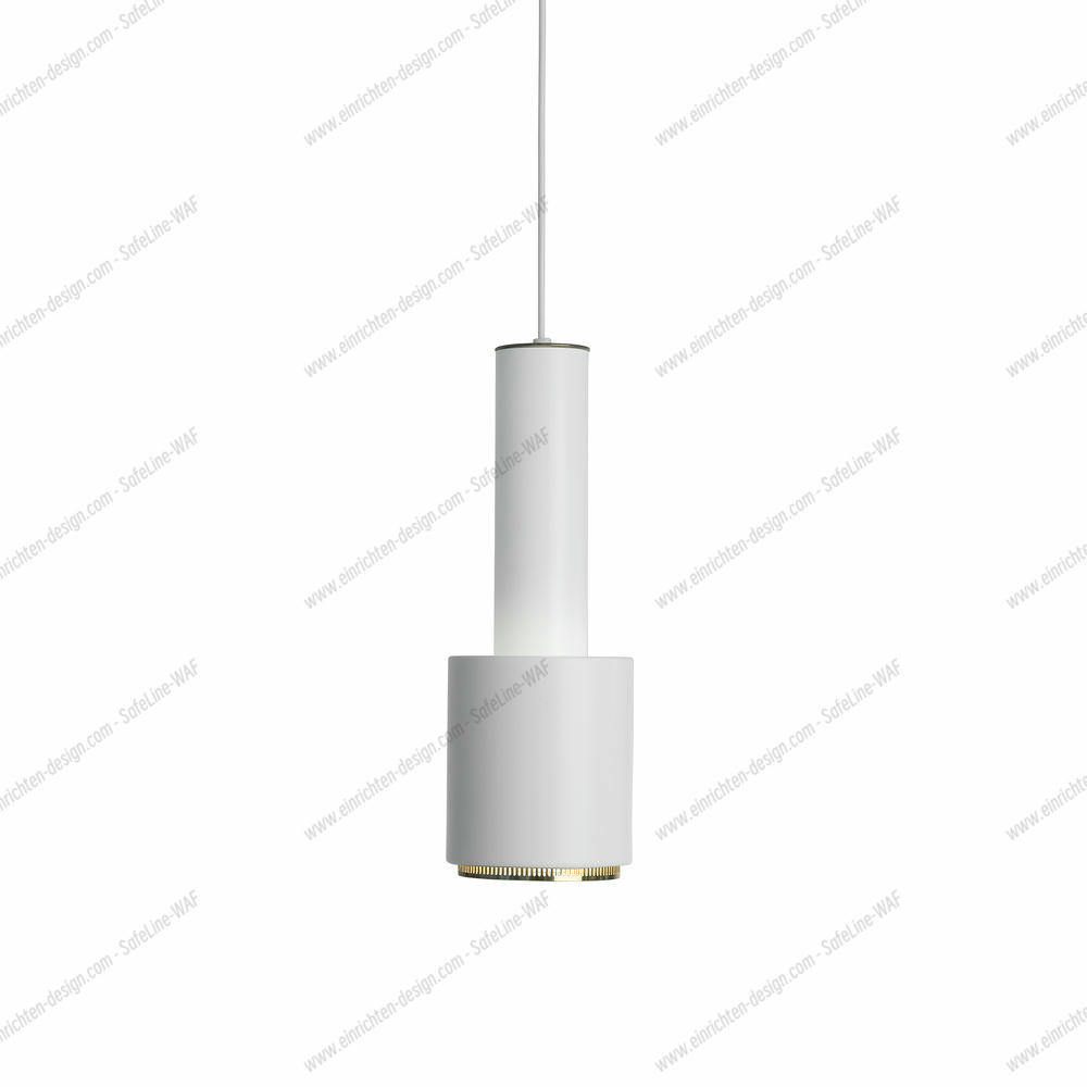 A110 Hand Grenade Pendant white / brass Artek