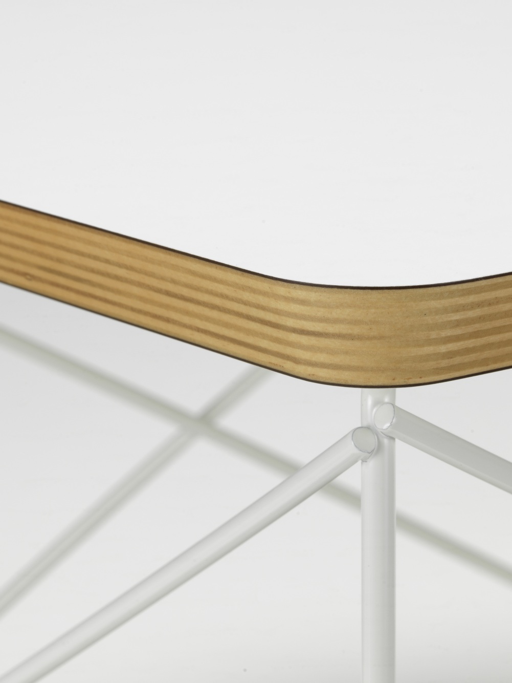 Occasional Table LTR Side Table HPL White Vitra Steel wire white powder-coated