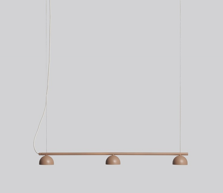 Blush rail 3 Pendant lamp Pendant lamp beige Northern