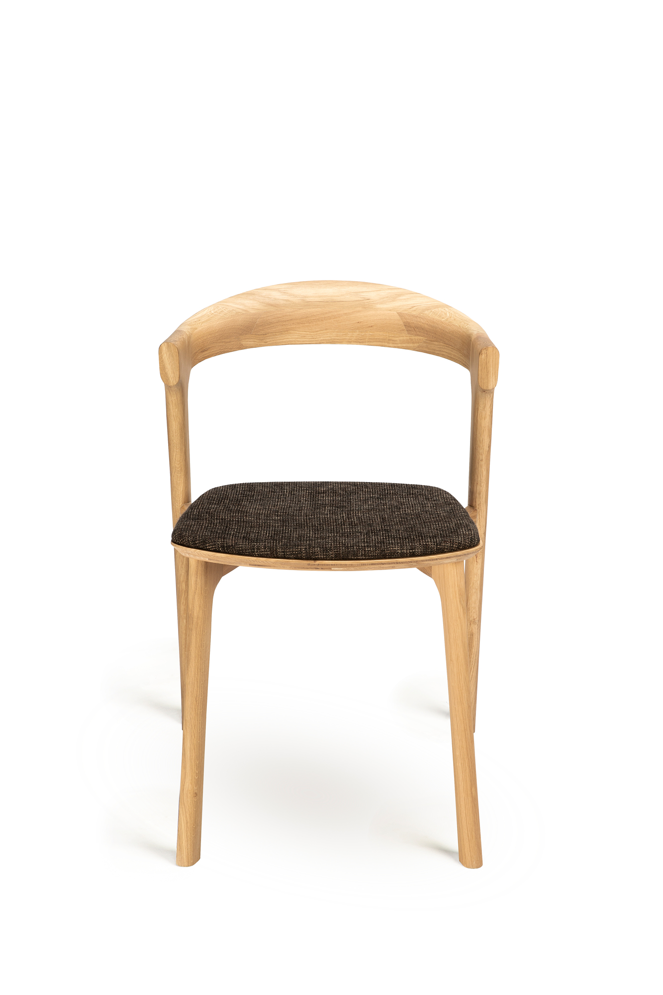 Bok Side Chair with cushions Oak Ethnicraft dark brown