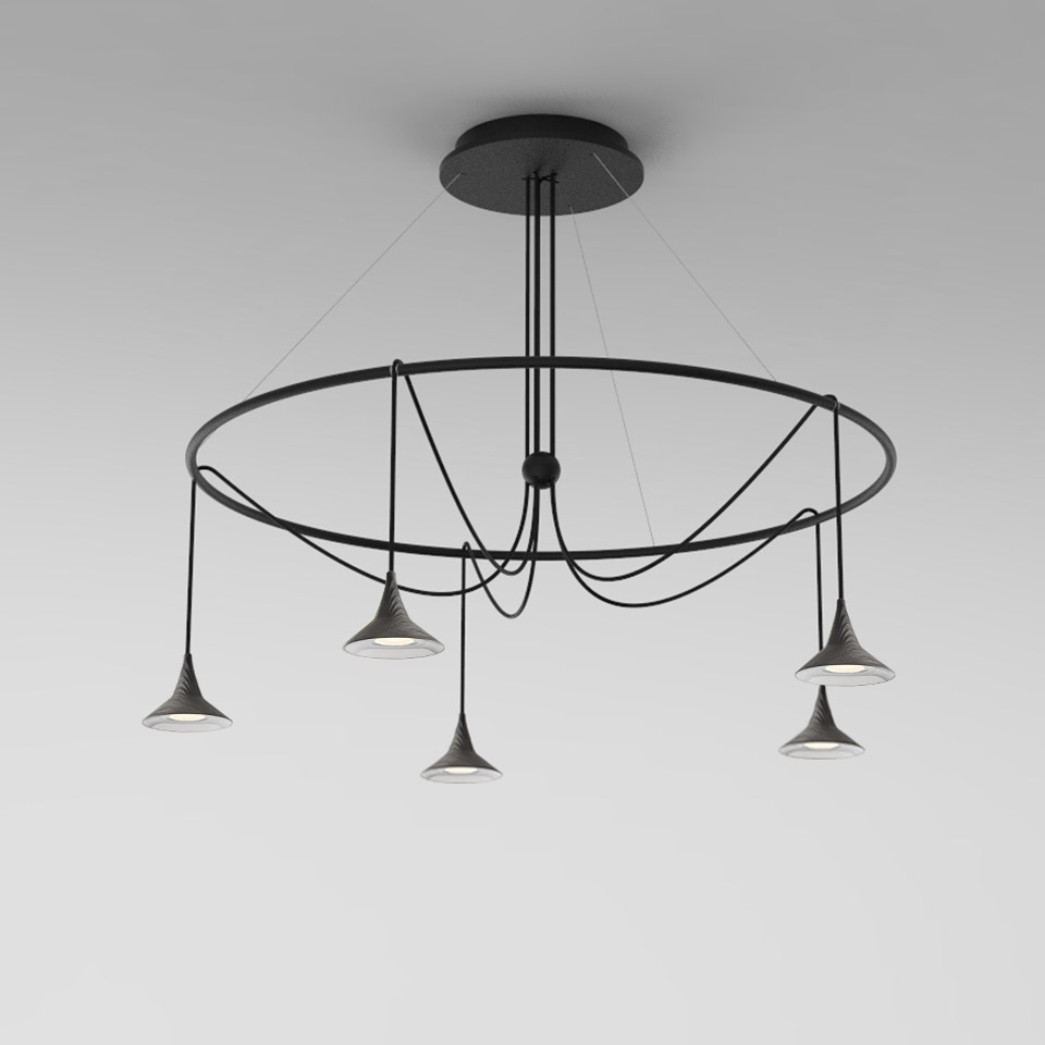 Unterlinden Chandelier Ring Aluminium 2700K Artemide