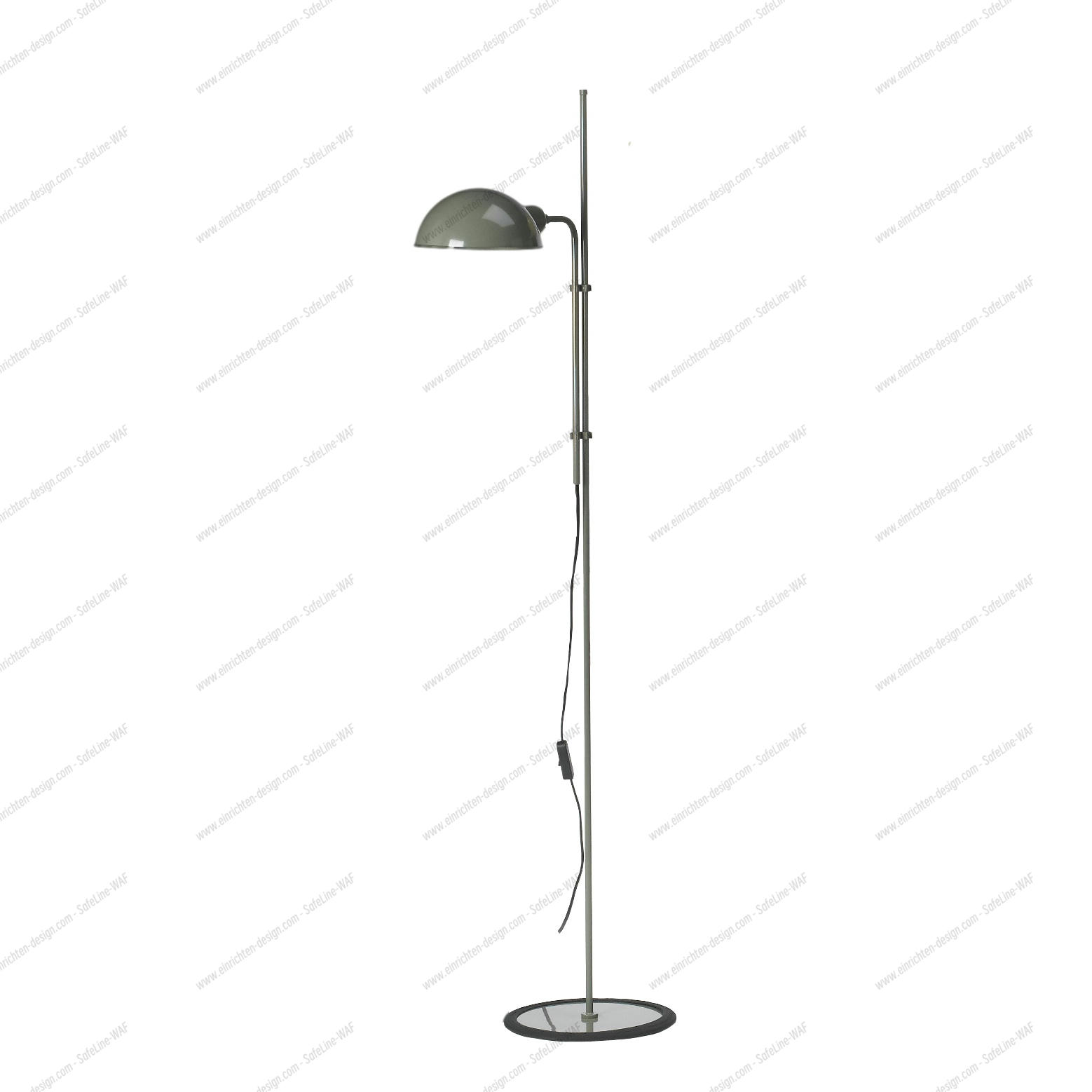 Funiculí Stehleuchte in Moosgrau von Marset: Moderne Stehlampe mit verstellbarem Schirm.