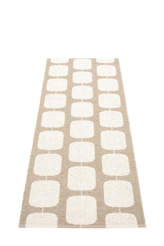 Sten Plastic carpet 70x200 cm Pappelina Nougat/Vanilla