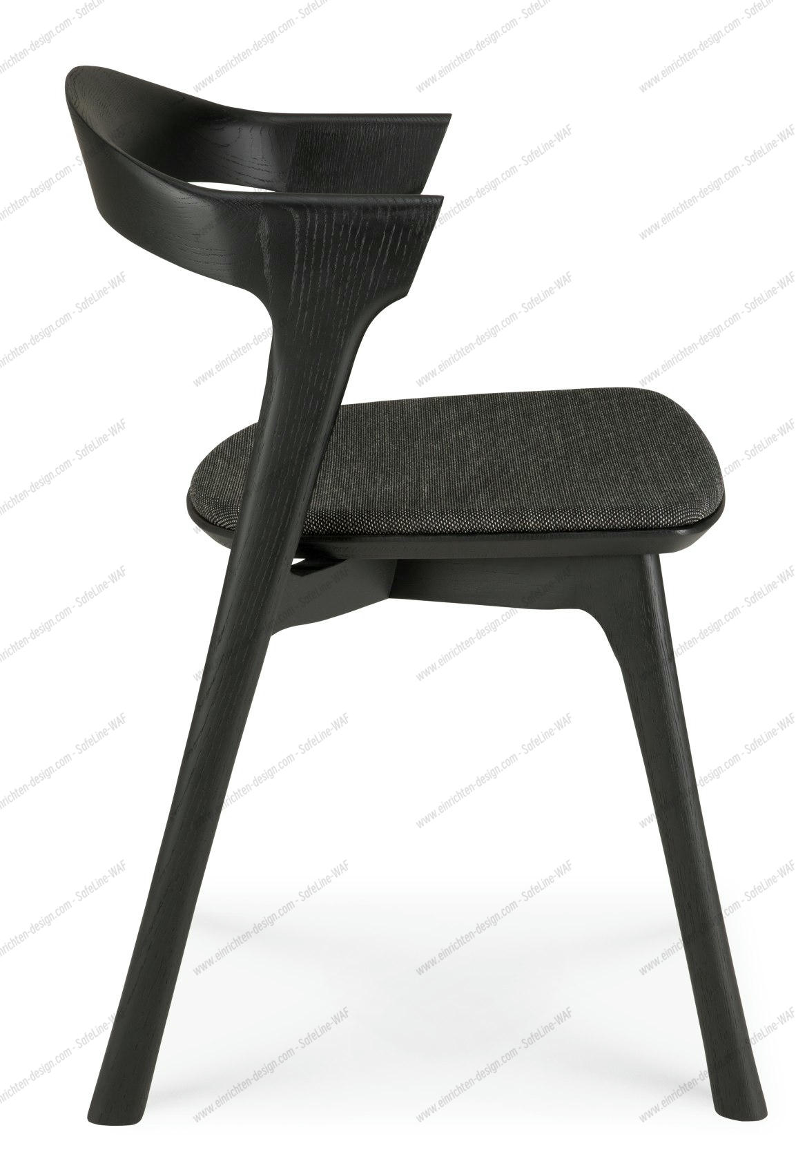 Bok chair brown oak / black fabric Ethnicraft 