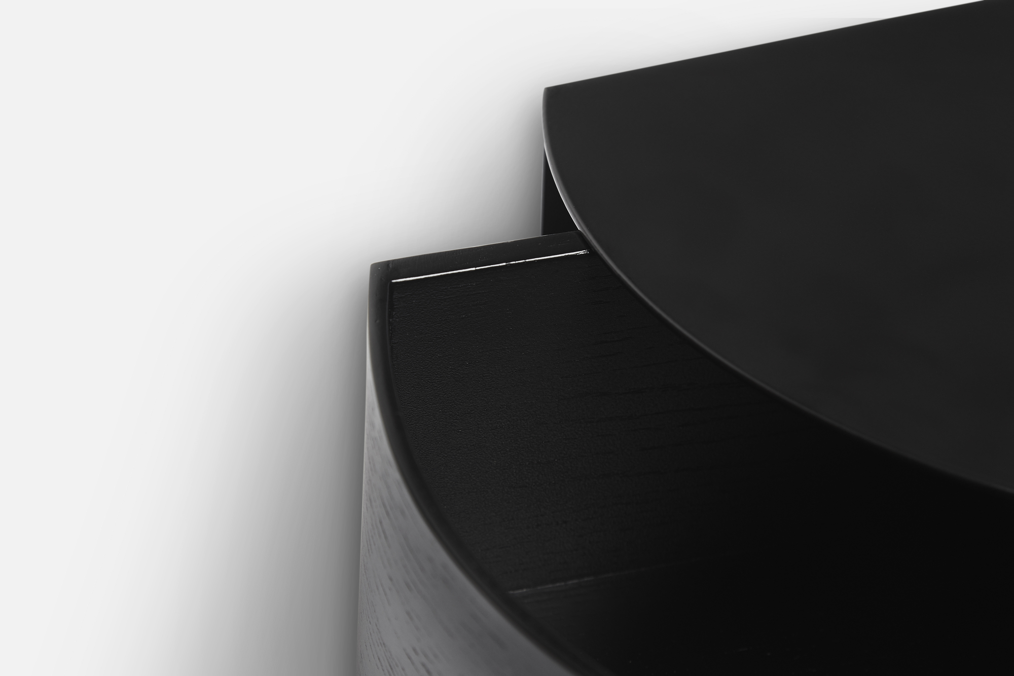 Wallie Wall drawer Shelf Black Woud