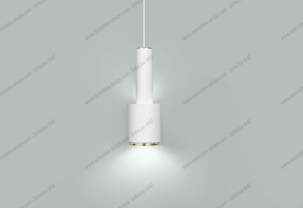 A110 Hand Grenade Pendant white / brass Artek