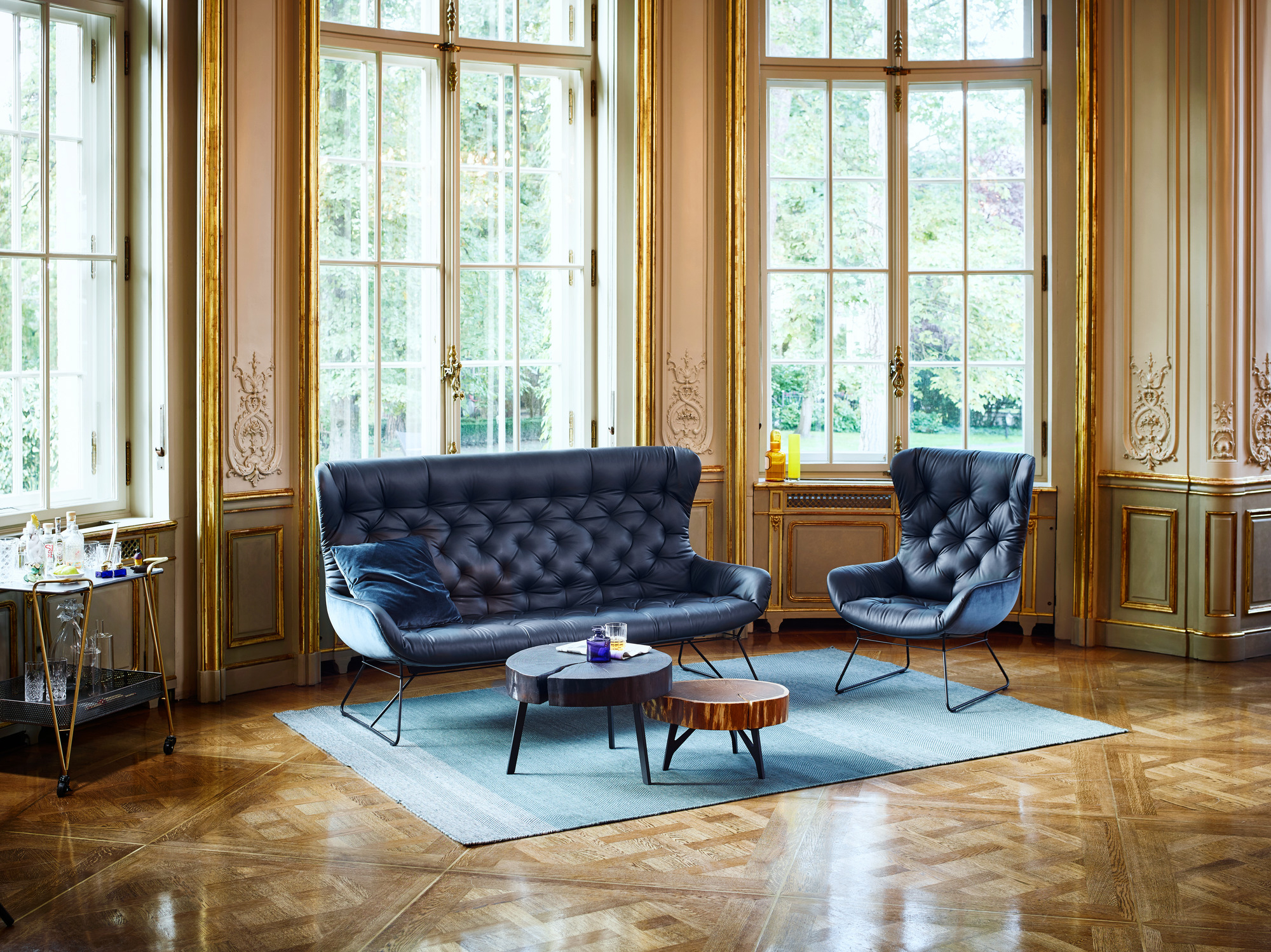 Leya wingback couch Freifrau Manufaktur
