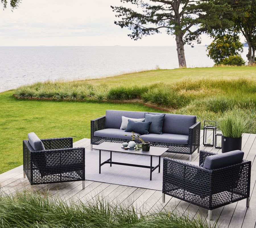 Connect Outdoor lounge chair including seat cushion in grey Cane-Line SPECIAL OFFER