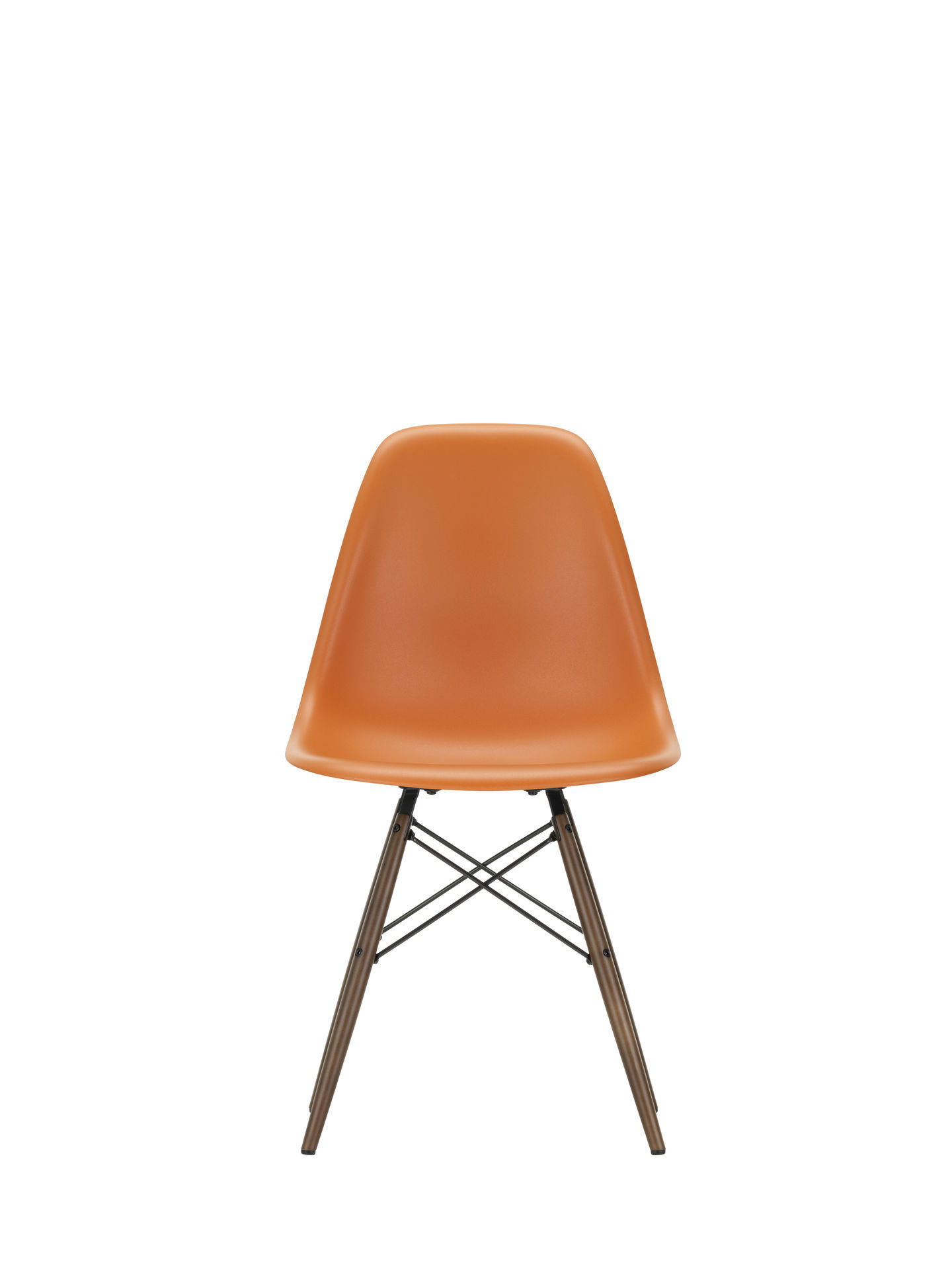 Eames Plastic Side Chair DSW Chair Vitra Maple dark - green