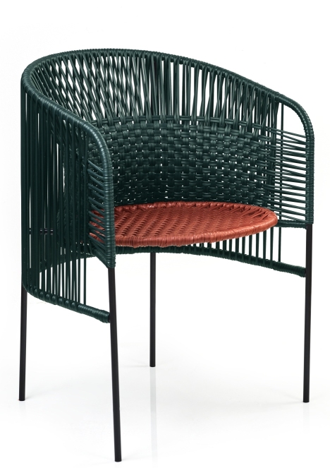 Caribe Chic Dining Chair Chair Outdoor ames Moss green / Copper / Black