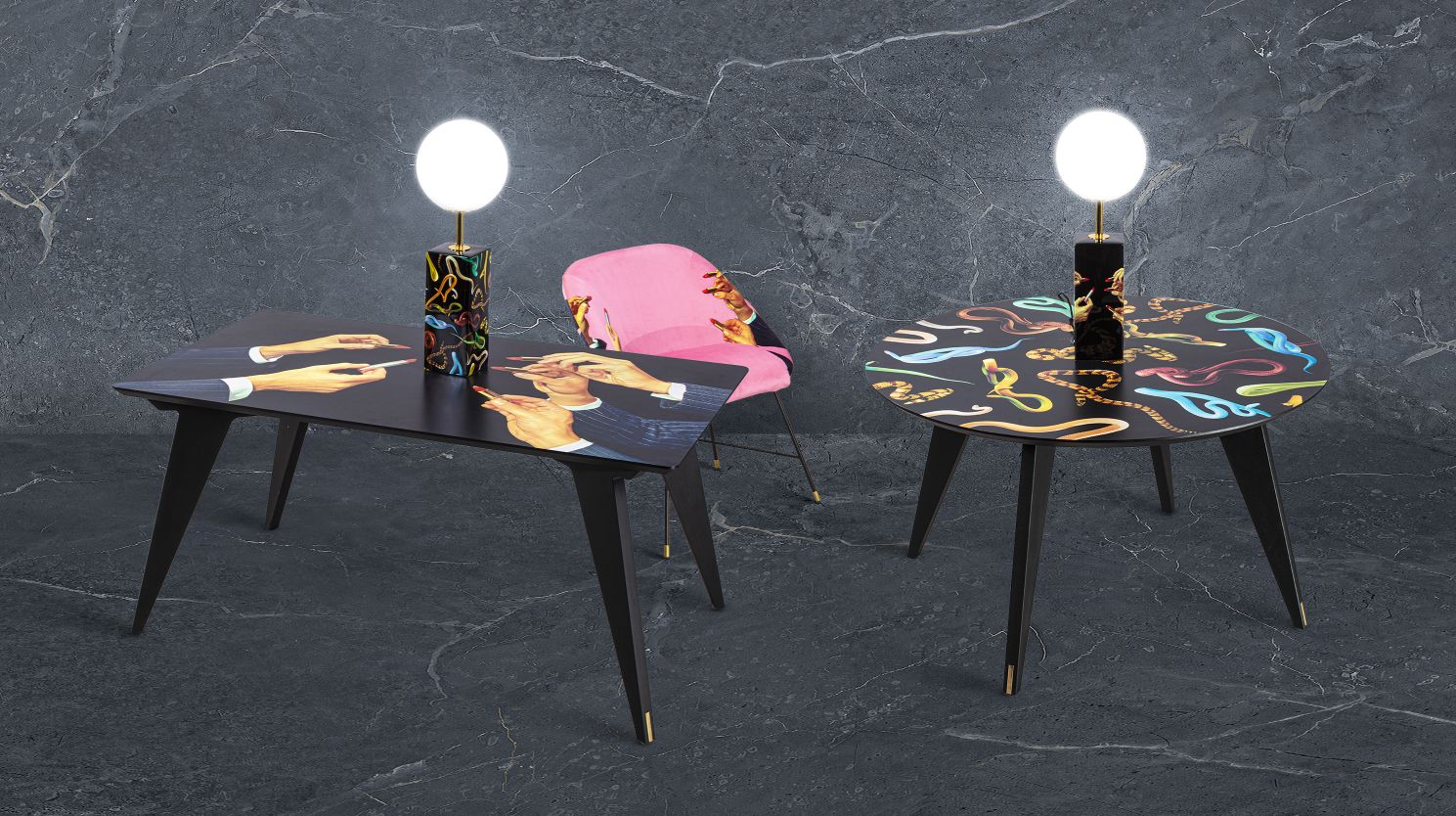 Toiletpaper Round Table Snakes Dining Table Seletti