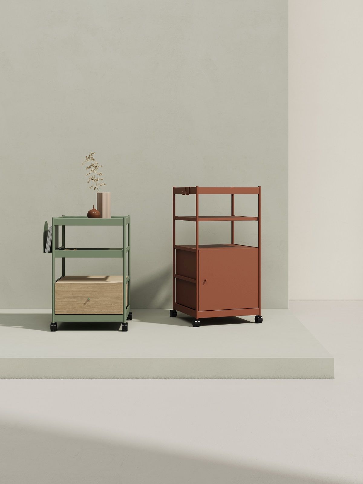 Beside Office Trolley shelving unit / chest of drawers Mizetto QUICK SHIP