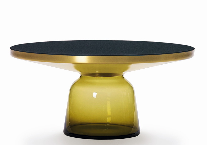 Bell Coffee Table Coffee Table Brass ClassiCon Emerald Green