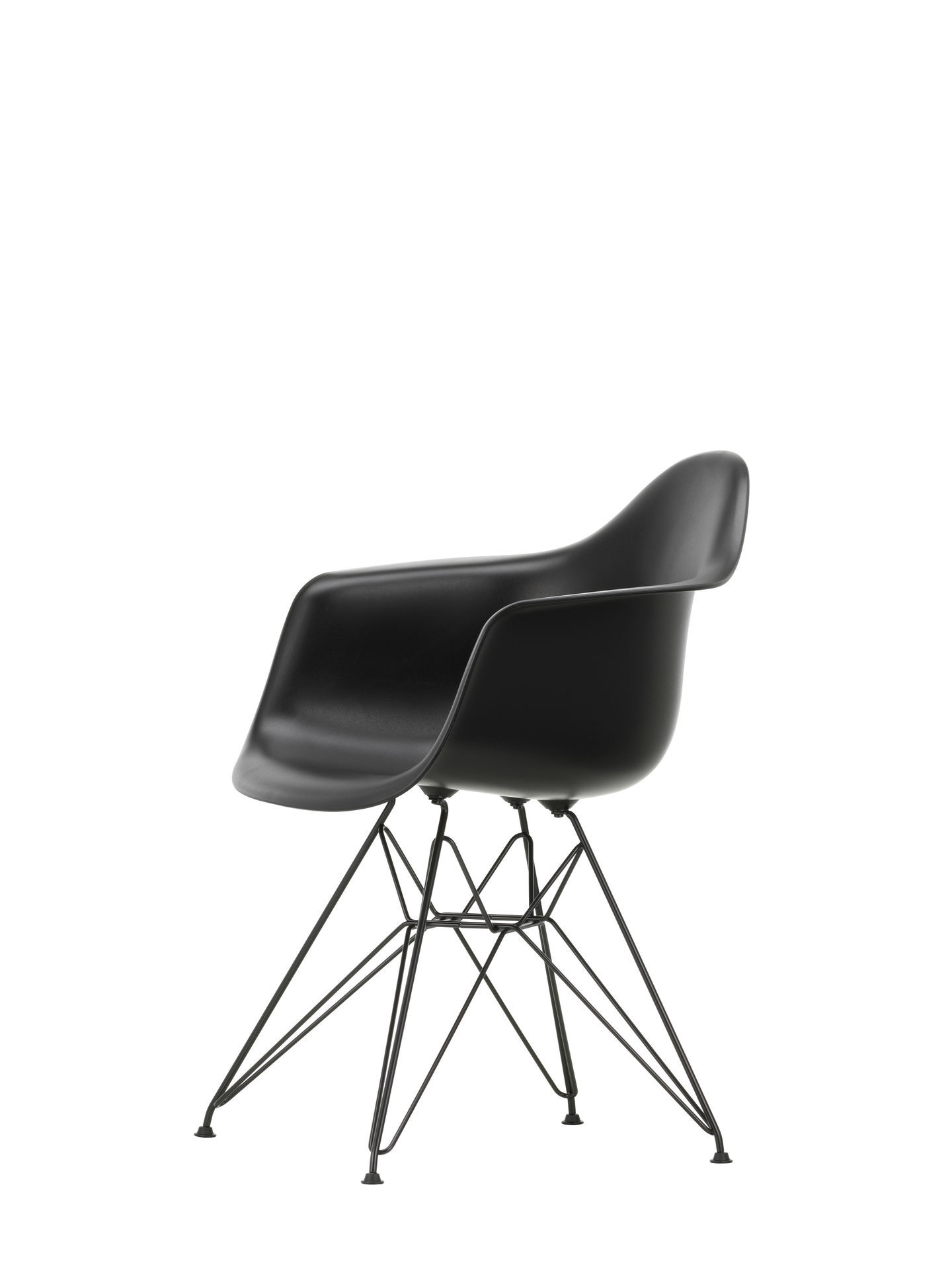 Eames Plastic Arm Chair DAR Chair Vitra Black - Sea blue