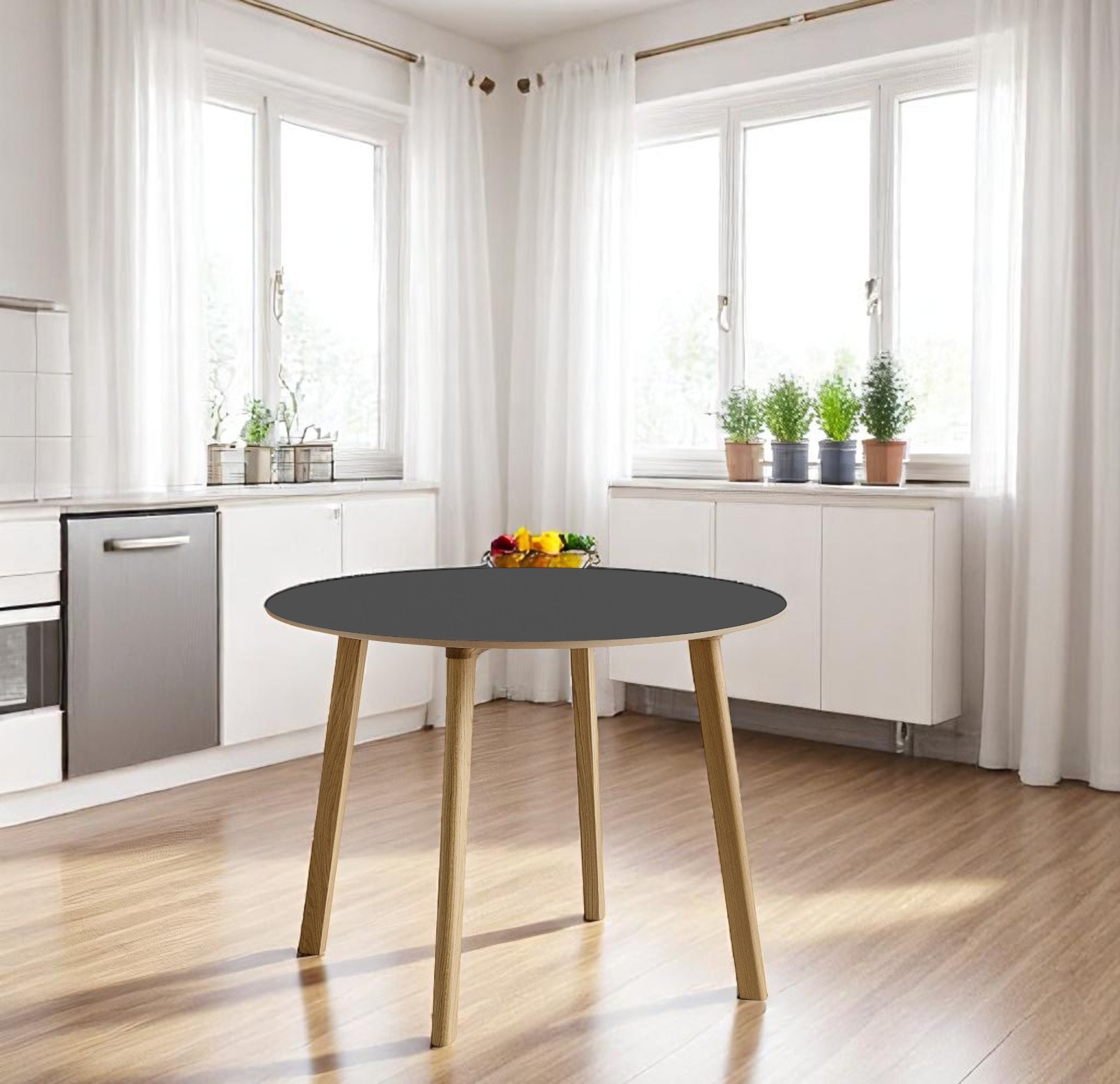 CPH DEUX 220 Table Table Ø98 cm Hay