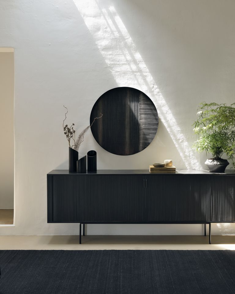 Roller Max Sideboard with 2 Doors Teak Black Ethnicraft