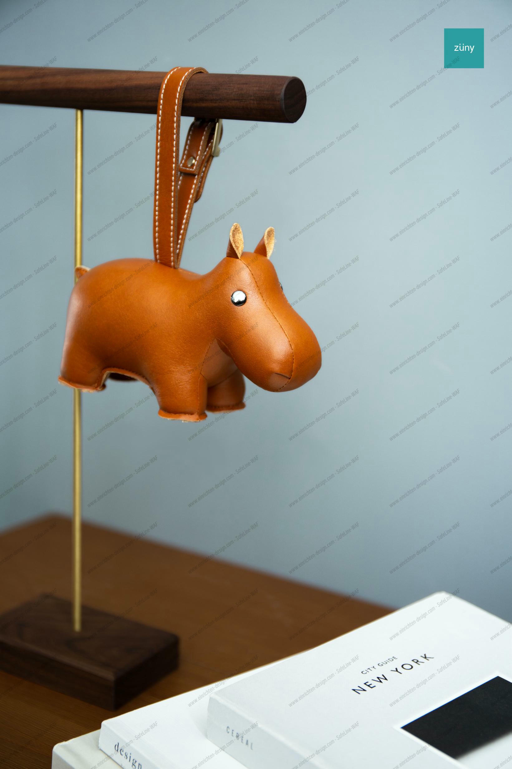 Bag Charm Bag Pendant Hippo Tan Züny