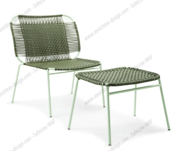 Cielo Footstool Footstool Outdoor ames Olive green - Pastel green