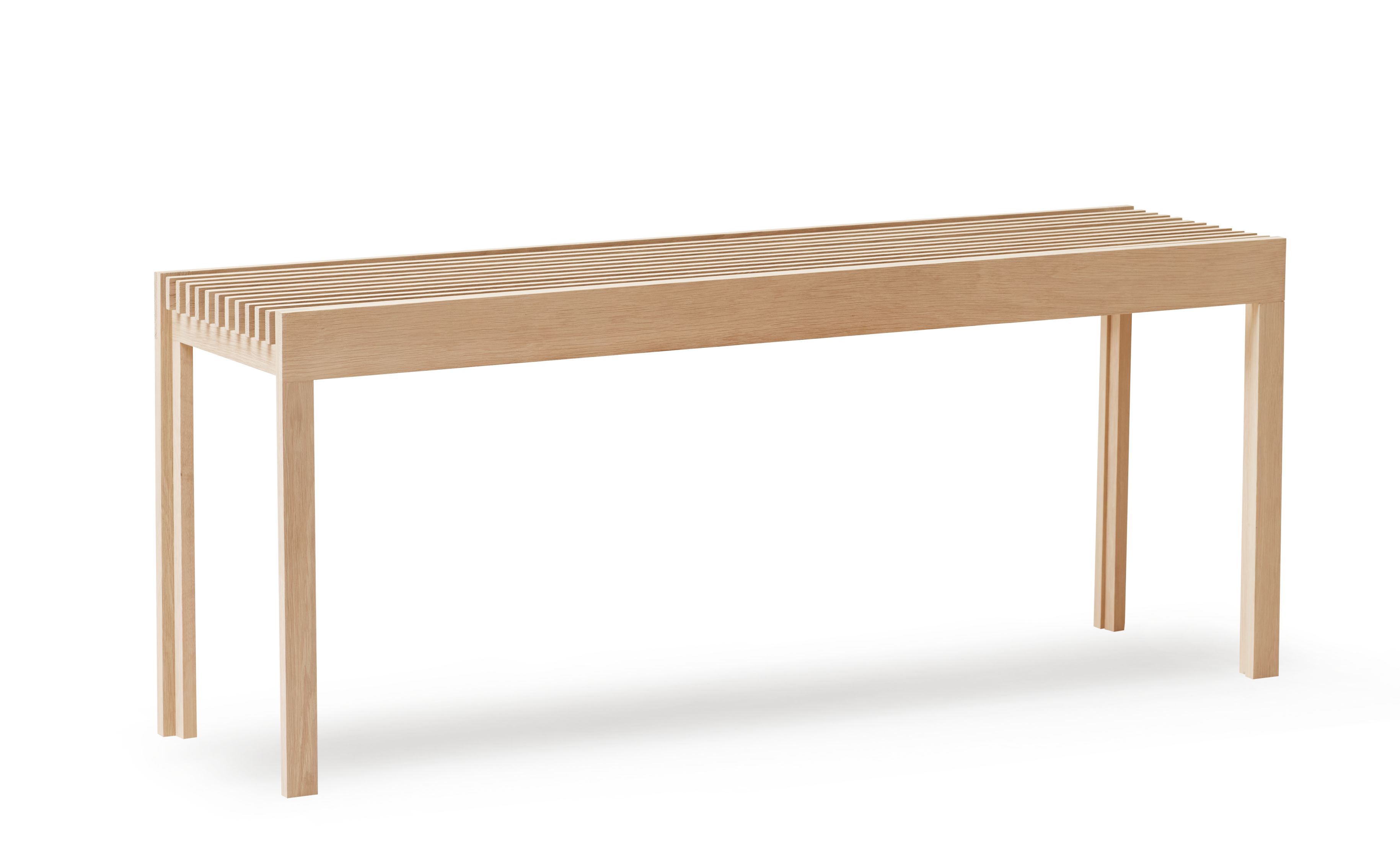 Lightweight Bench Oak white oiled Form & Refine