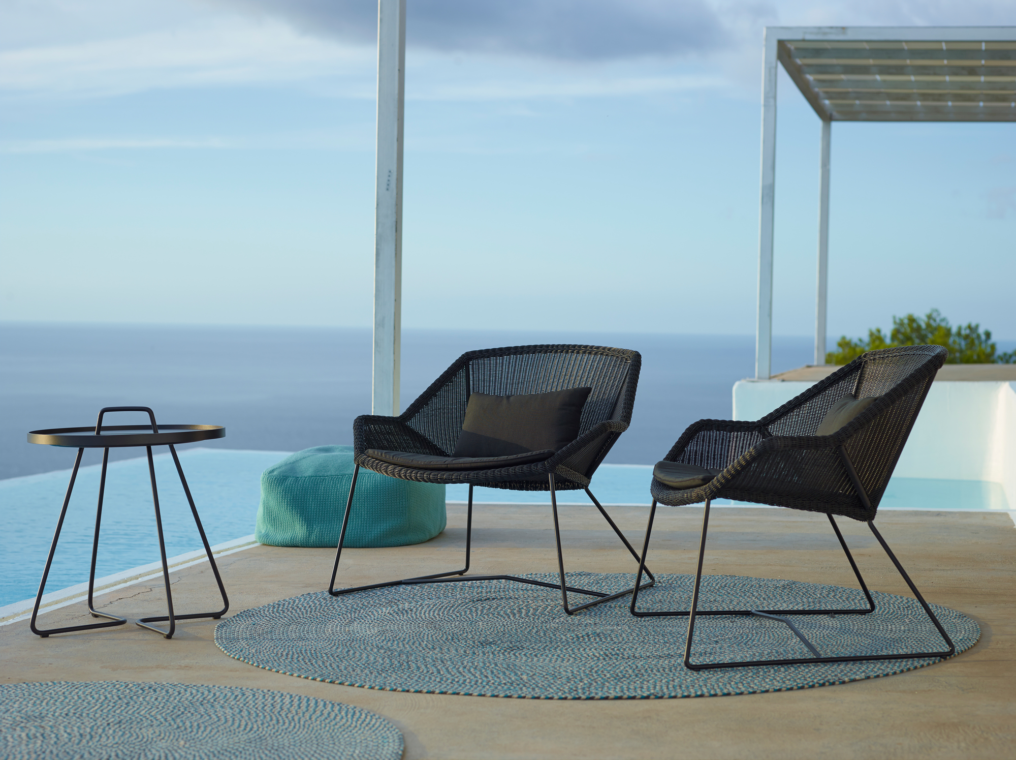 Breeze Cushions for Outdoor Lounge chair Cane-Line white