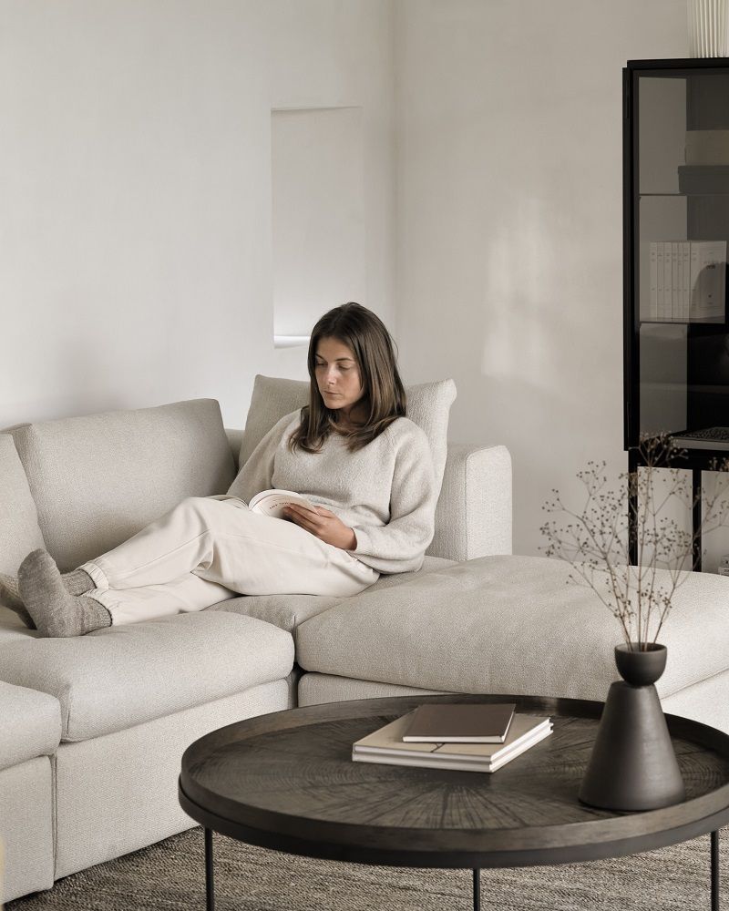 Mellow Sofa Off White Eco Fabric - left armrest Ethnicraft