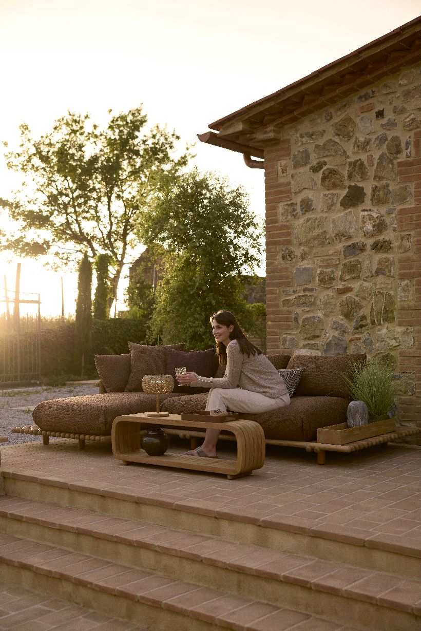 Sticks Platform Sofa with chaise longue Outdoor Cane-Line
