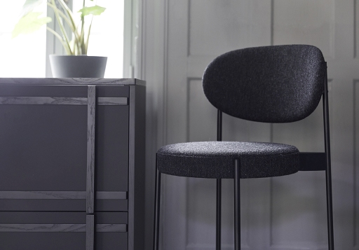 Series 430 Bar Stool Bar stool 75 cm BLACK / REMIX 123 Verpan SINGLE PIECES