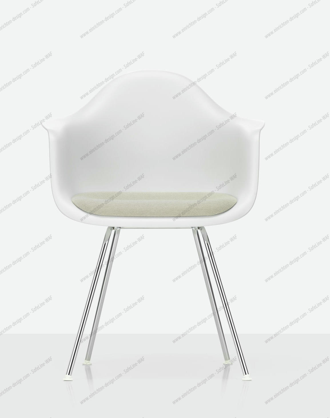 Eames Plastic Arm Chair DAX with seat cushion Vitra