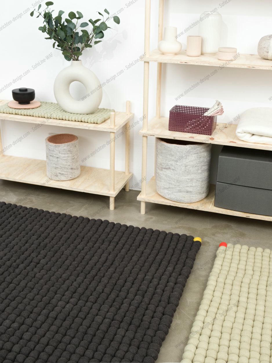 Big One Rectangular Felt carpet 180 x 260 cm myfelt Anthracite