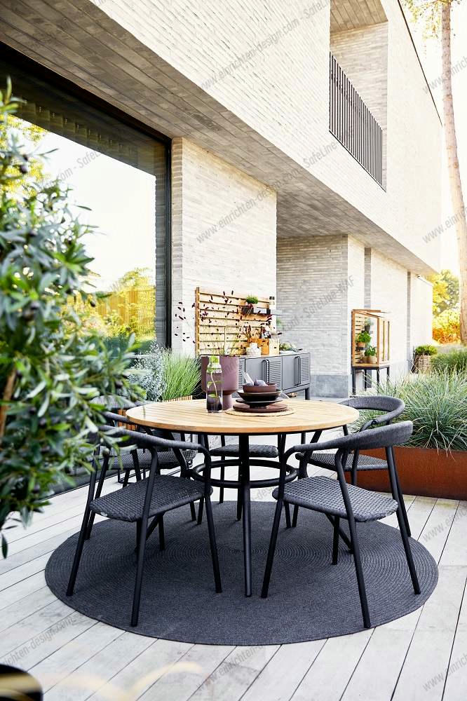 Joy Outdoor Dining table round Teak Cane-Line